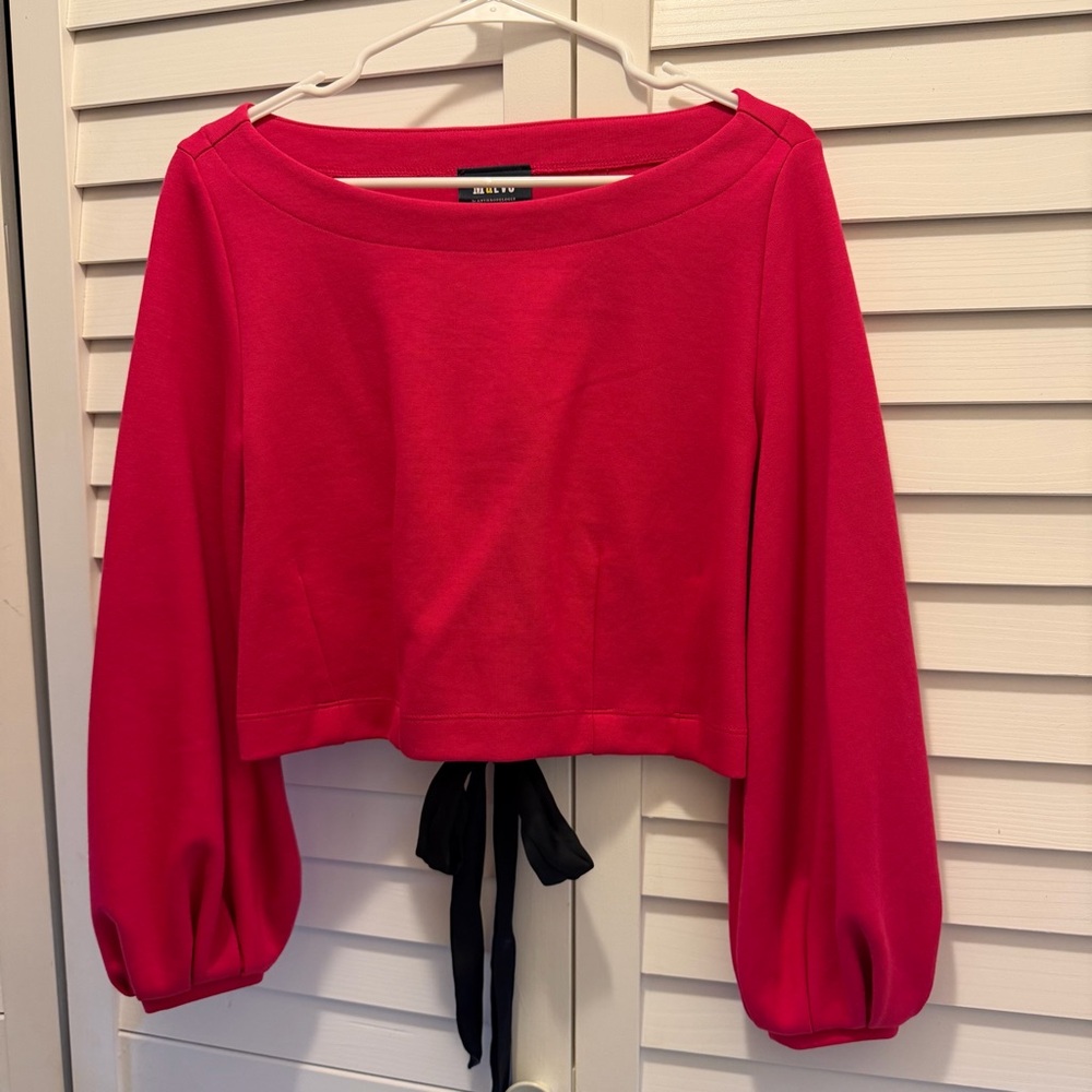 New Anthropologie Maeve Red Top
